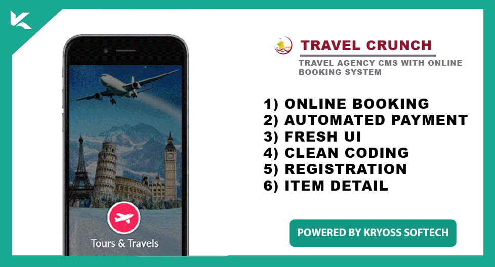 Travel Crunch - Travel Agency CMS with Online Booking System